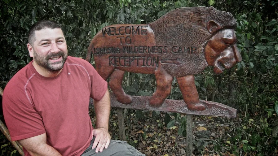 Me at Ishasha wilderness camp