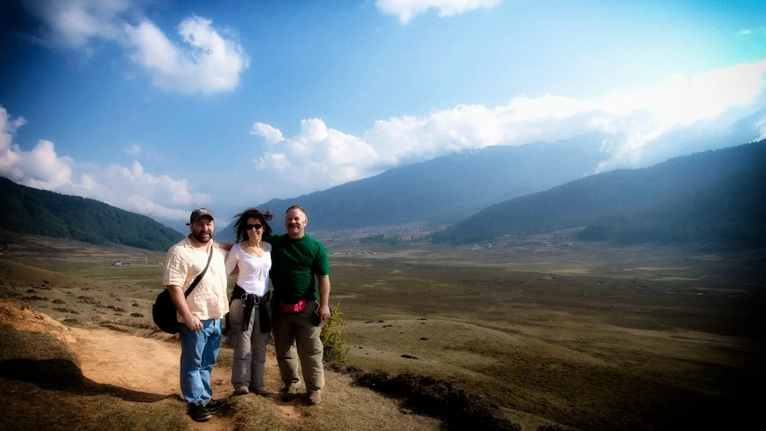 Walking in Phobjikha valley