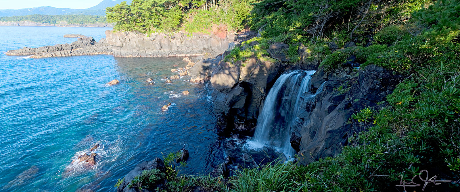 Tajima Falls, on the Jyogasaki Coast, Izu Peninsula, Japan.