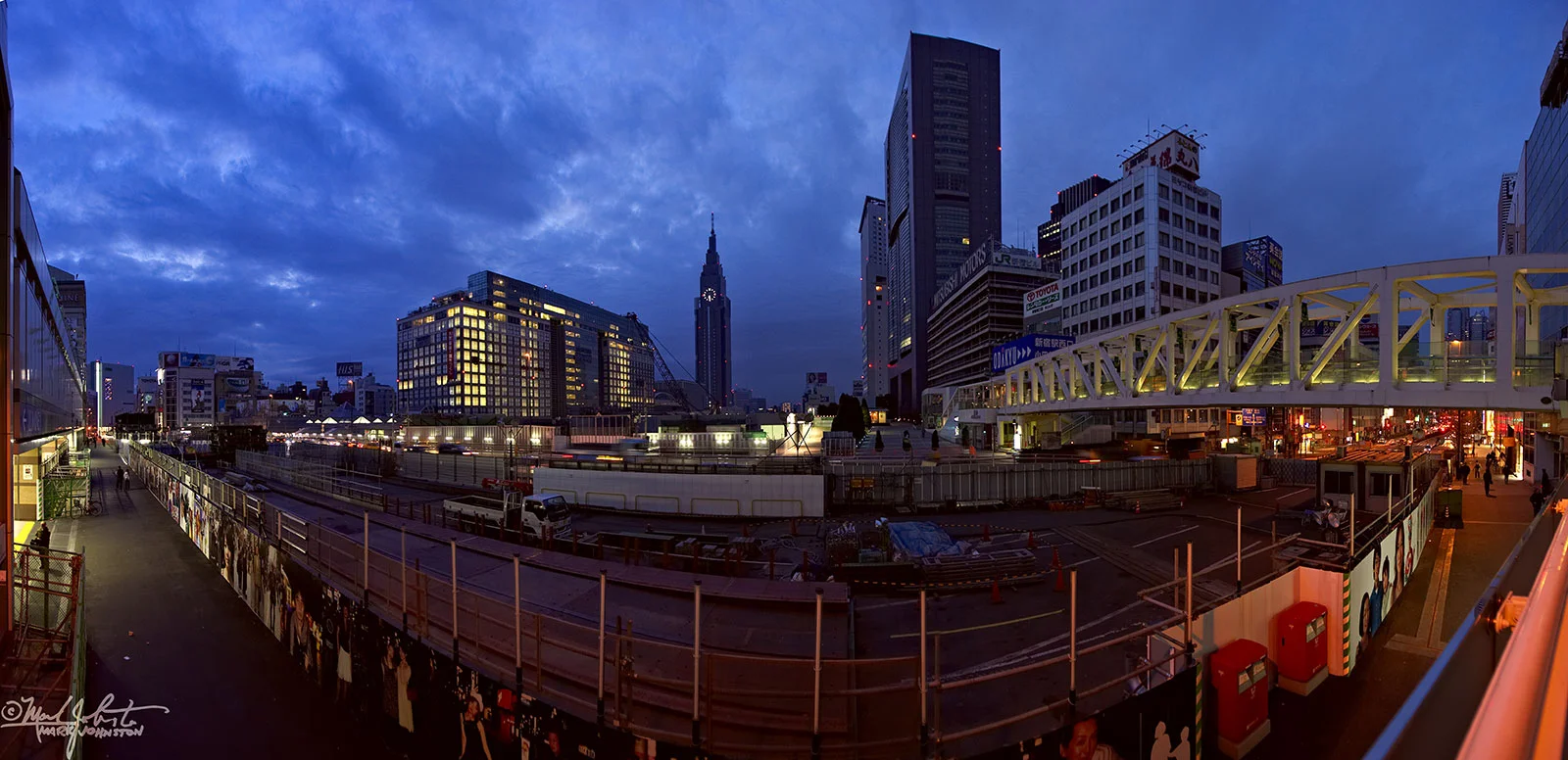 Shinjuku Station construction project, Tokyo, Japan.