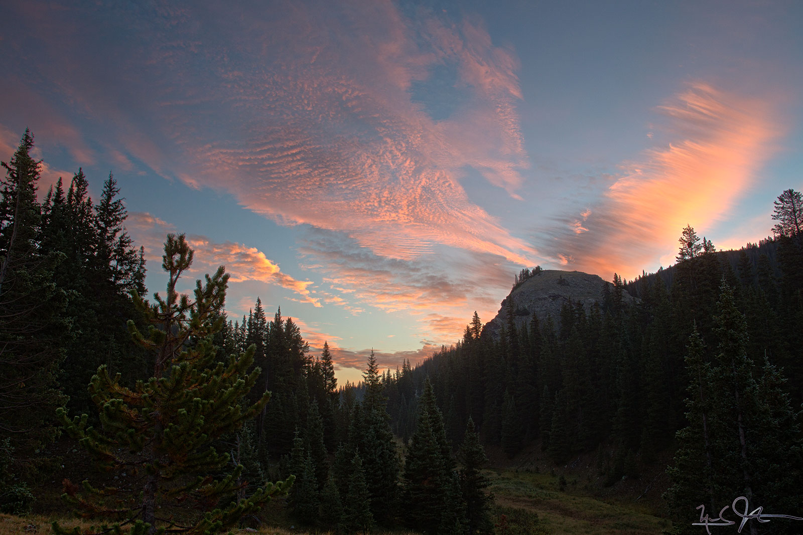 Sunrise near Lake Irene.
