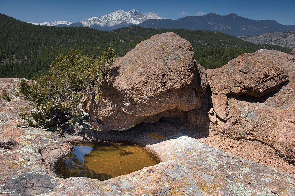 Looking west towards Mt. Meeker and Long's Peak from Button Rock.
