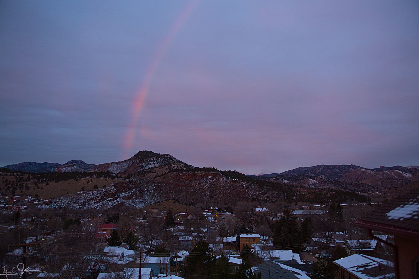 Massive rainbow over Lyons the morning of 25 Nov 2013. Lasted only one minute, but it was a beauty.