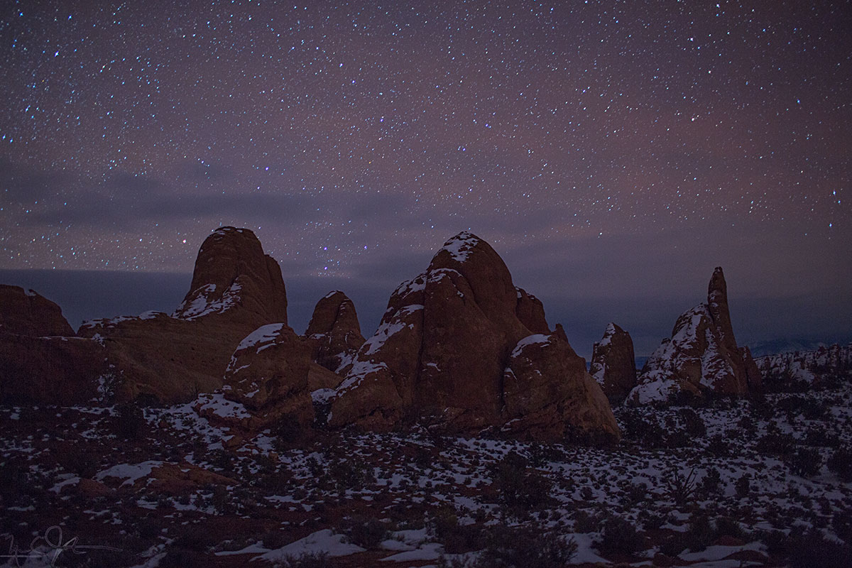 A very silent night - the only sound I heard were some owls calling.