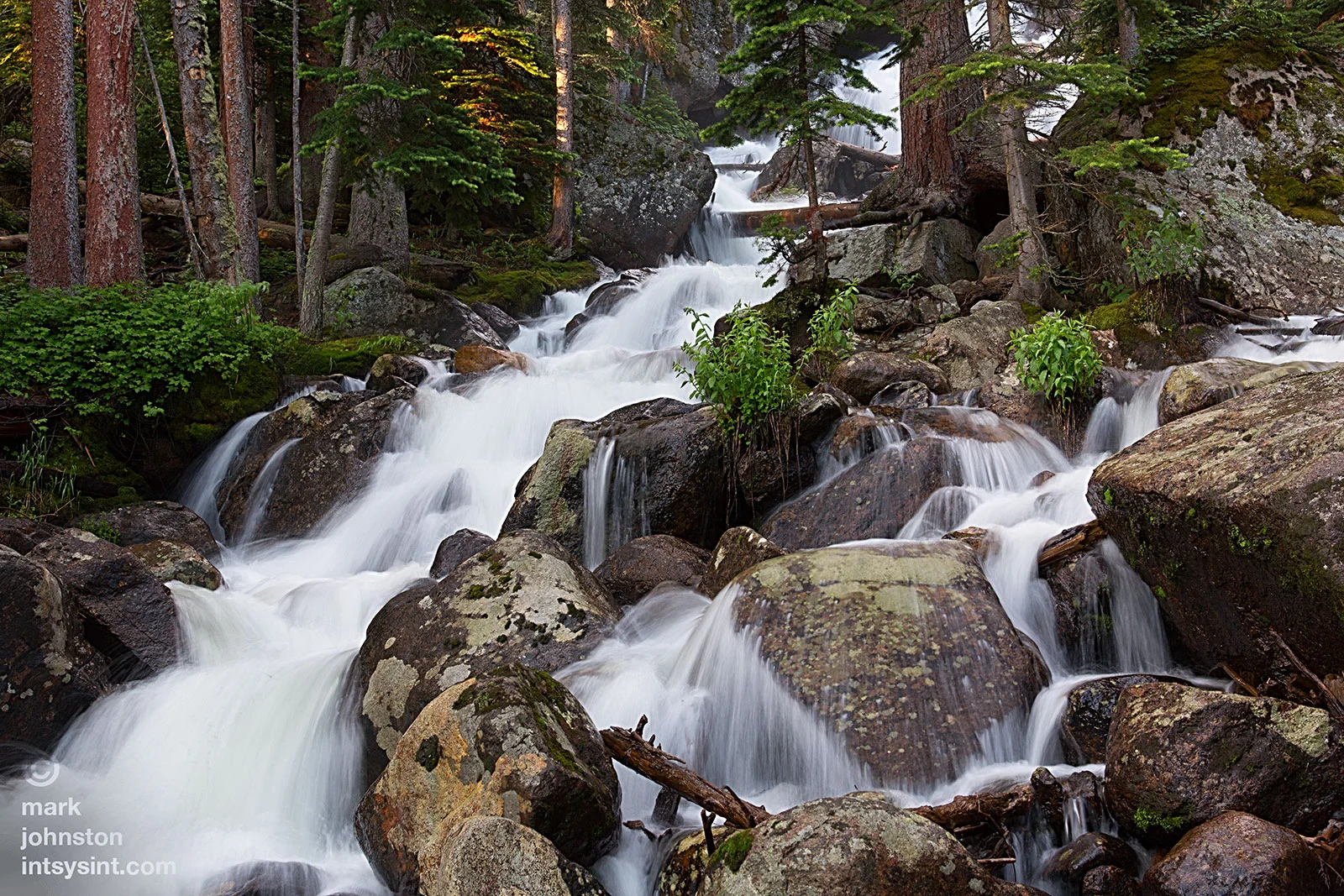 First stop of the morning at Calypso Cascades, 1.9 miles up the trail.