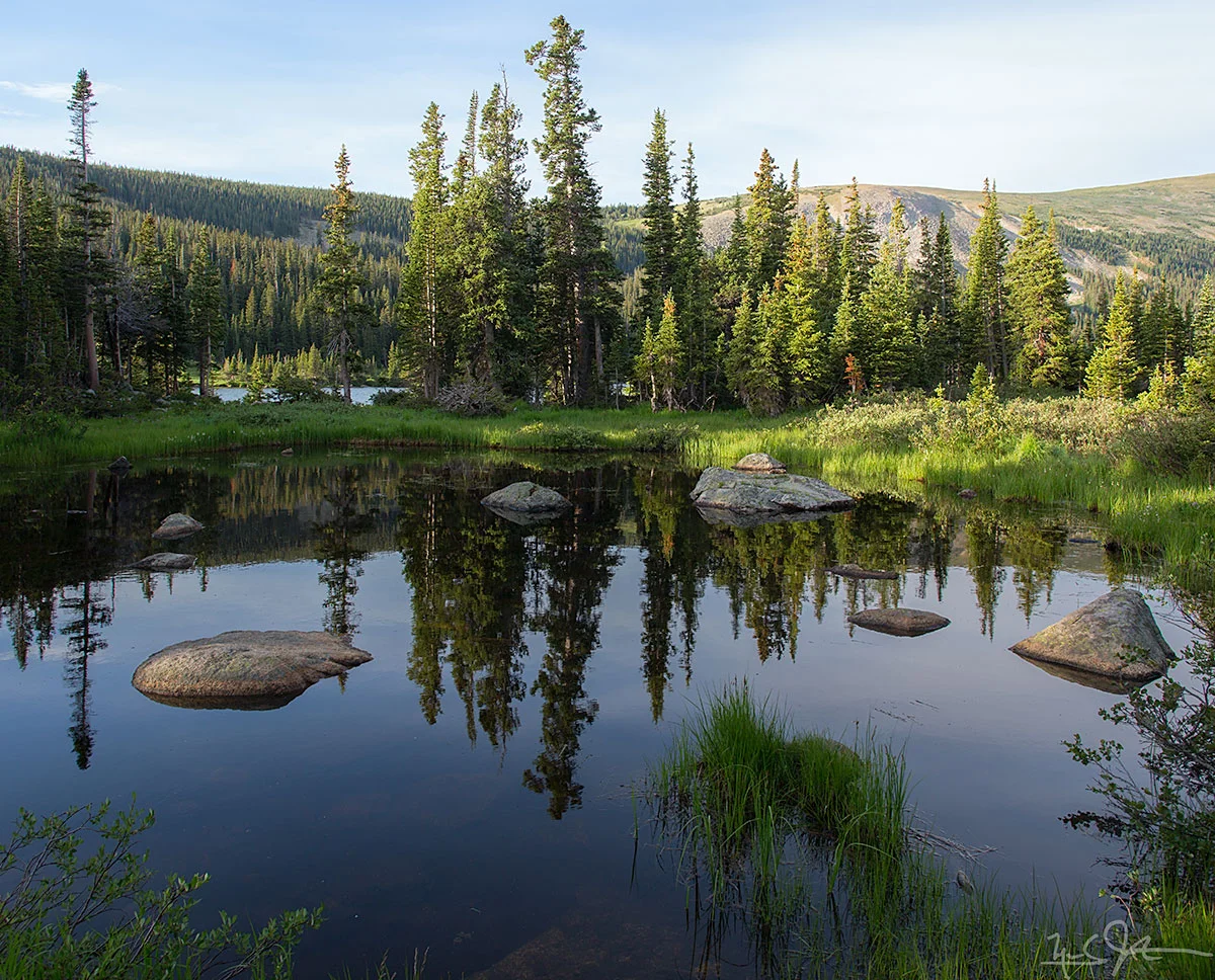 A pond at the foot of Long Lake.