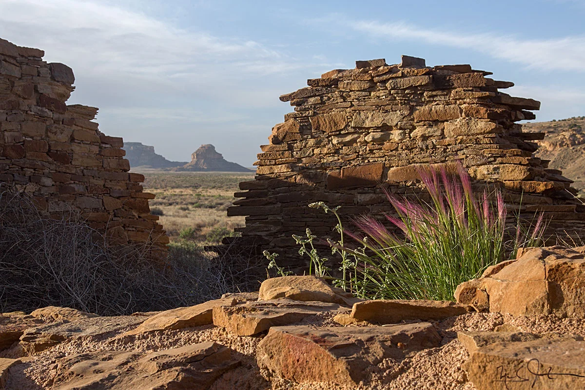 Ruins of the Chetro Ketl great house, originally constructed from around 945-1070 CE, in Chaco Culture National Historical Park in northwestern New Mexico.