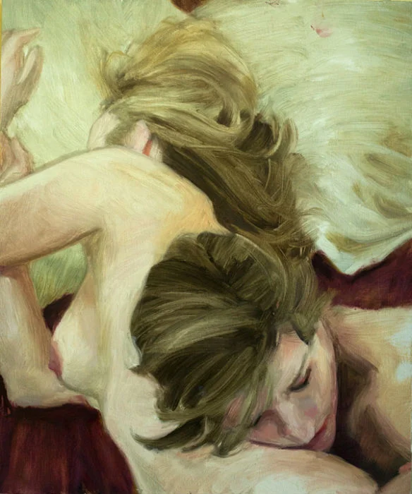 Nude I – work in progress | oil on wood | 36x30cm | Helene Delmaire