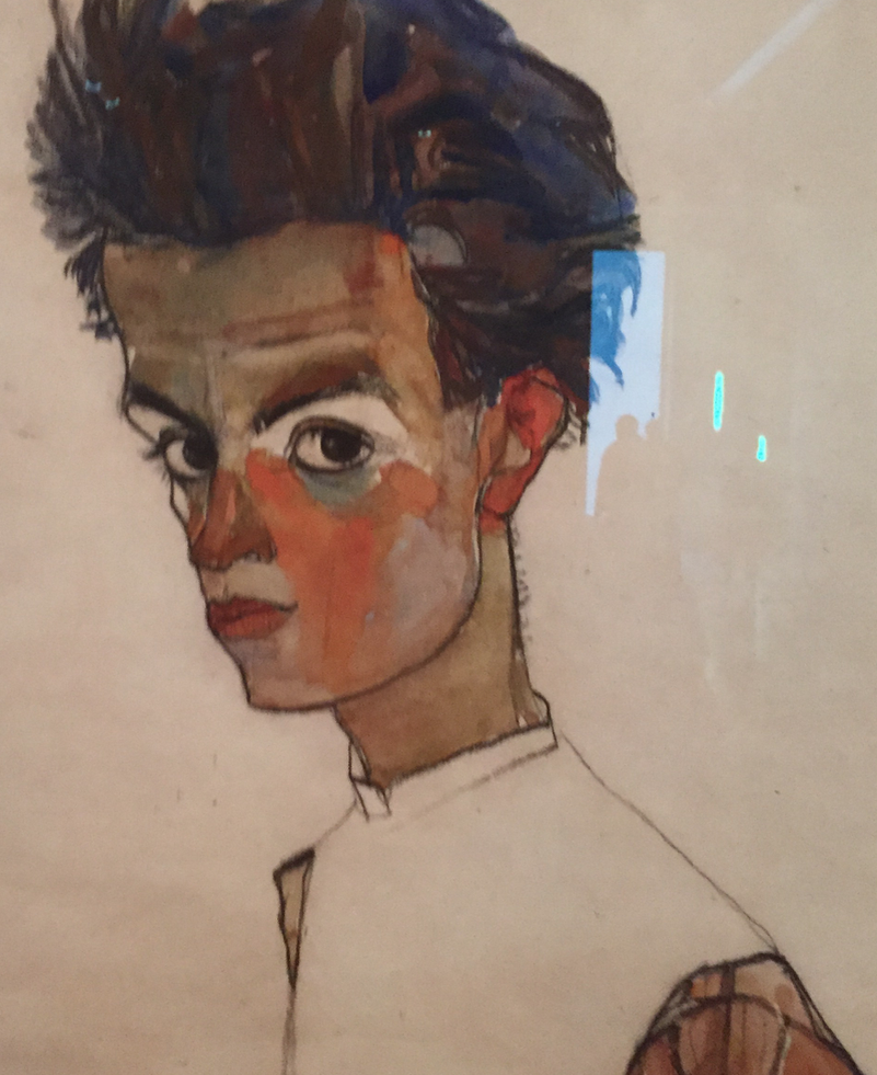 Egon Schile, self portrait, Leopold Museum, Vienna Austria
