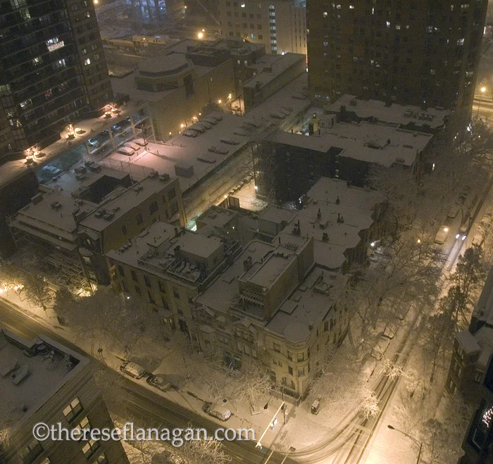 Chicago City Block with Snow