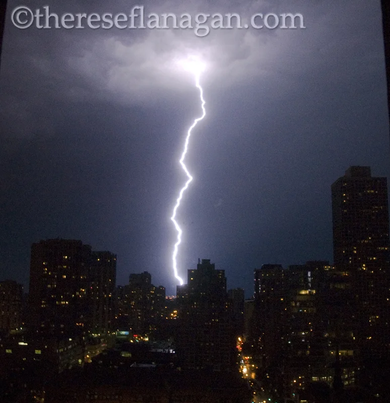Chicago Summer Storm with Lightning