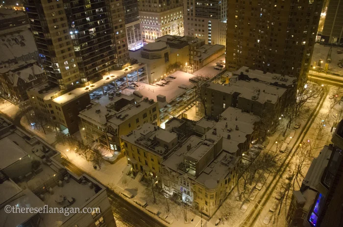 Chicago City Block on a December Night