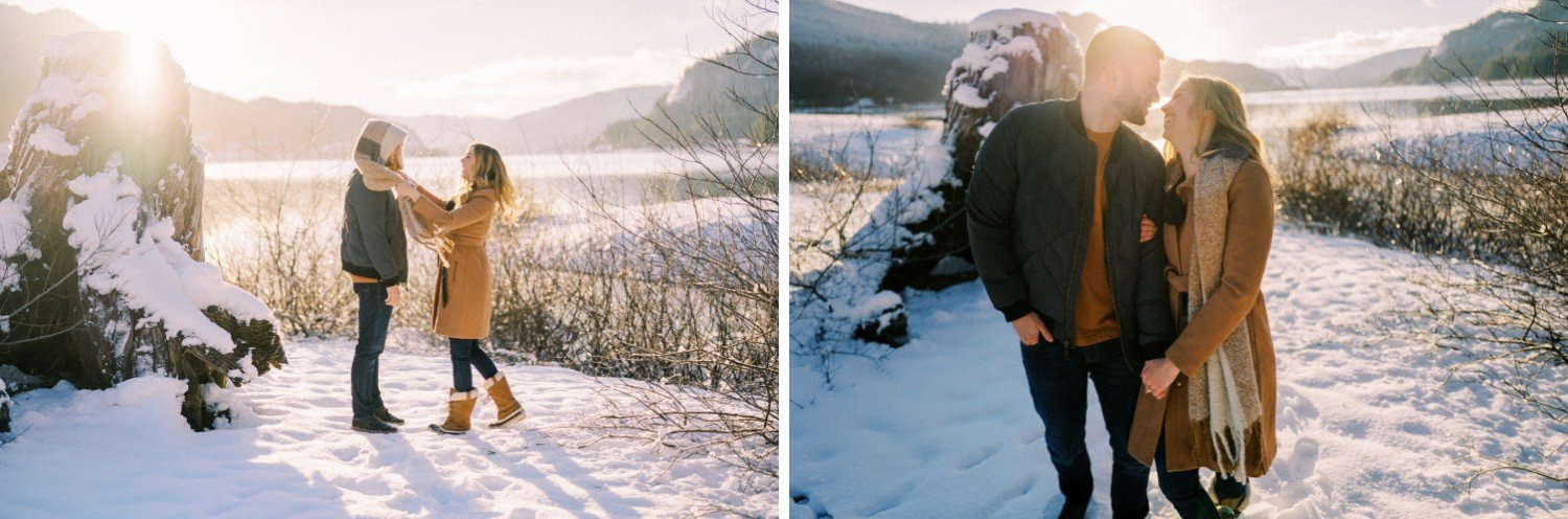 07_Snowy engagement photos at Snoqualmie Pass near Seattle, with a film-like style by Ryan Flynn Photography.jpg