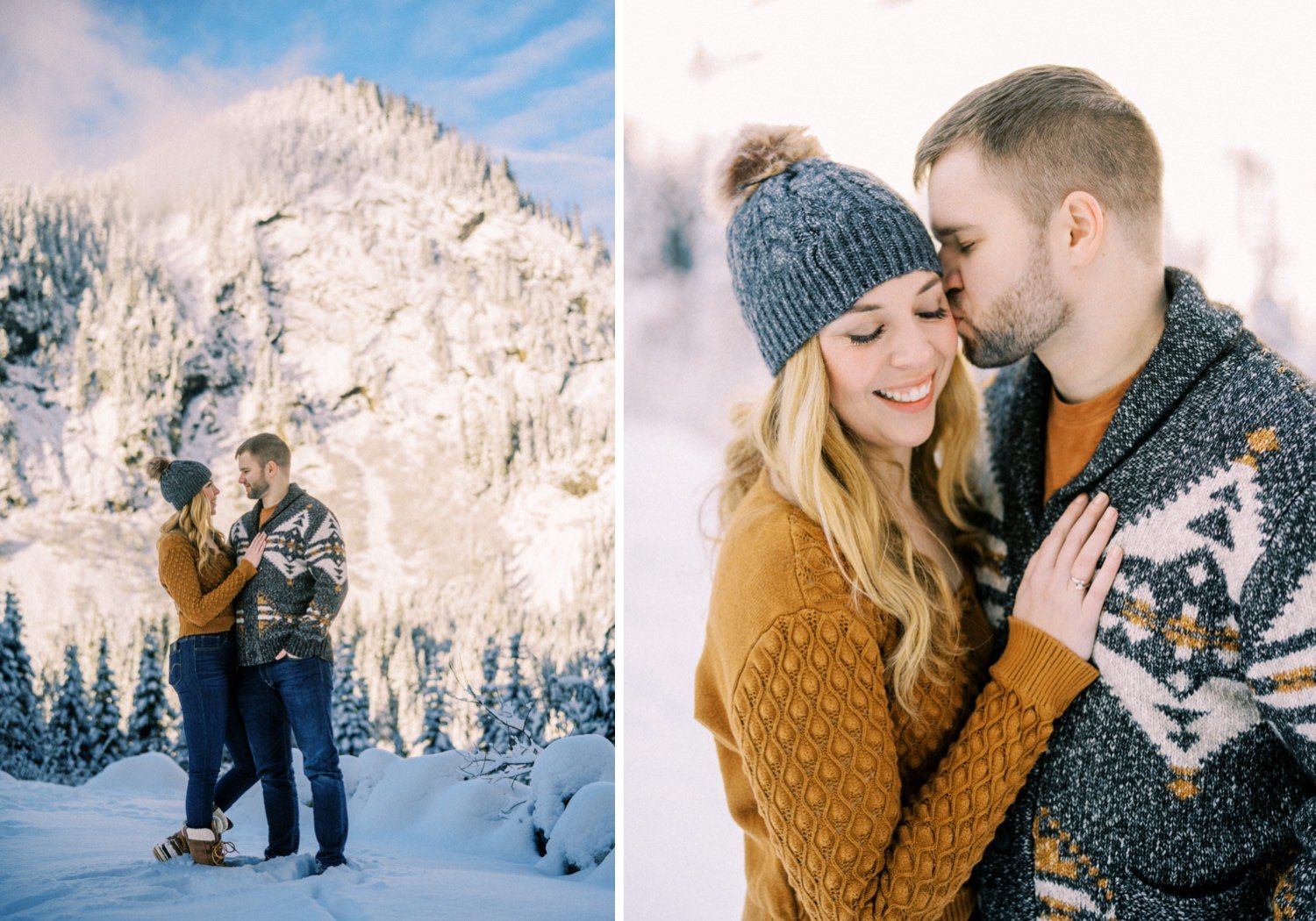 08_Snowy engagement photos at Snoqualmie Pass near Seattle, with a film-like style by Ryan Flynn Photography.jpg