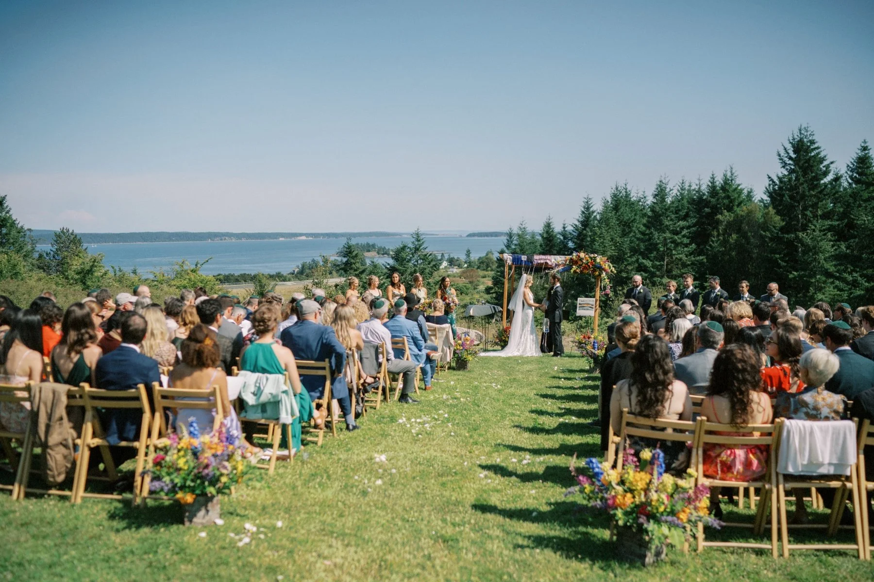 22_A colorful outdoor wedding at Saltwater Farm on San Juan Island, Washington, by Seattle film wedding photographer Ryan Flynn.jpg