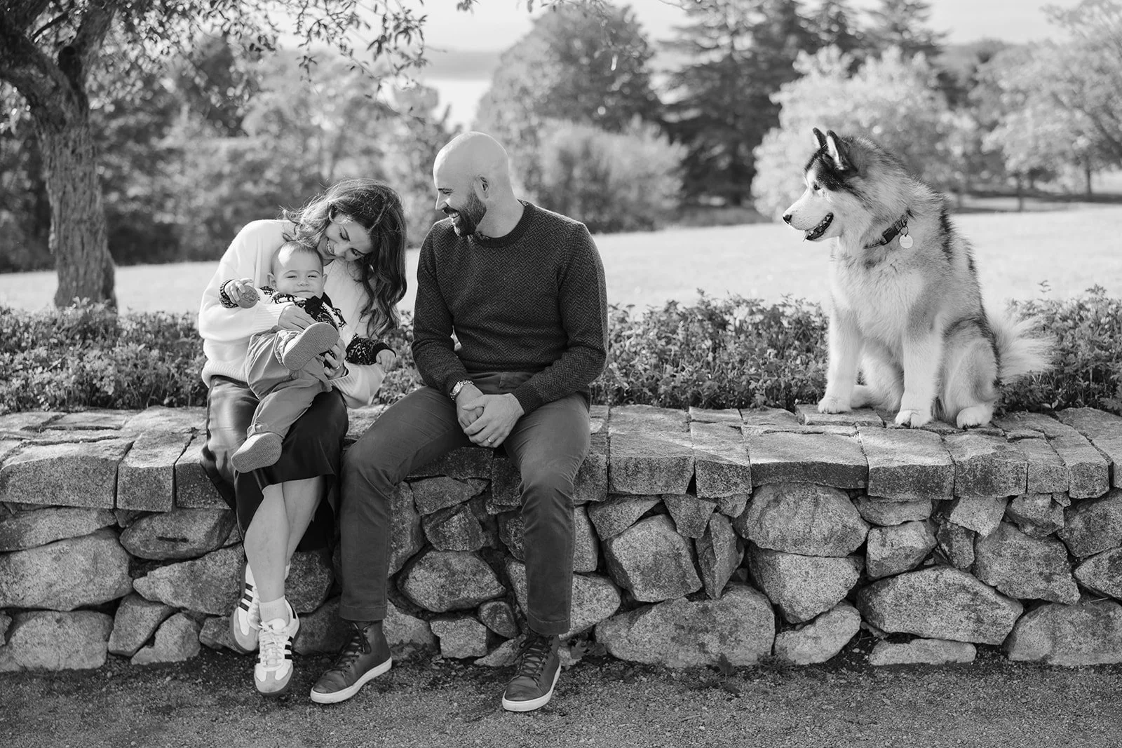 a natural film documentary style family portrait in Discovery Park in autumn by Seattle Family photographer Ryan Flynn