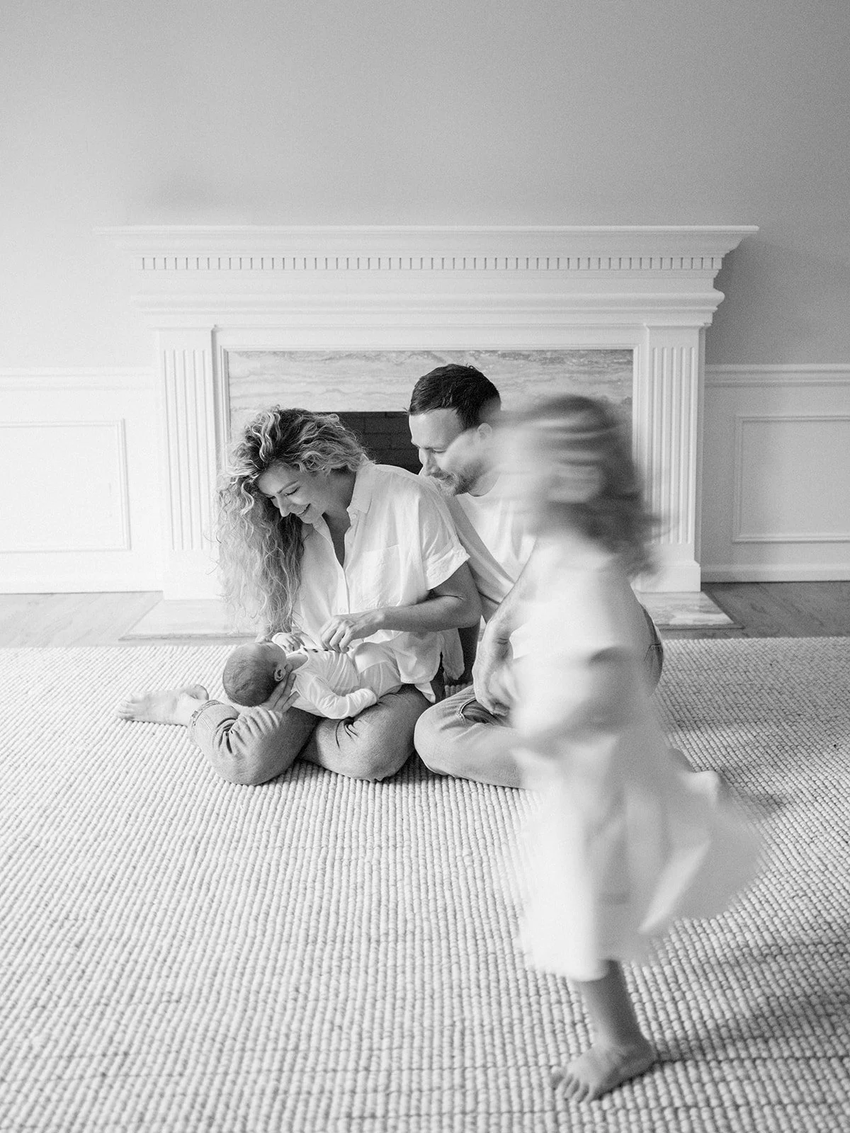 a unposed in-home documentary family portrait in Seattle by top Bellevue and Eastside Family photographer Ryan Flynn