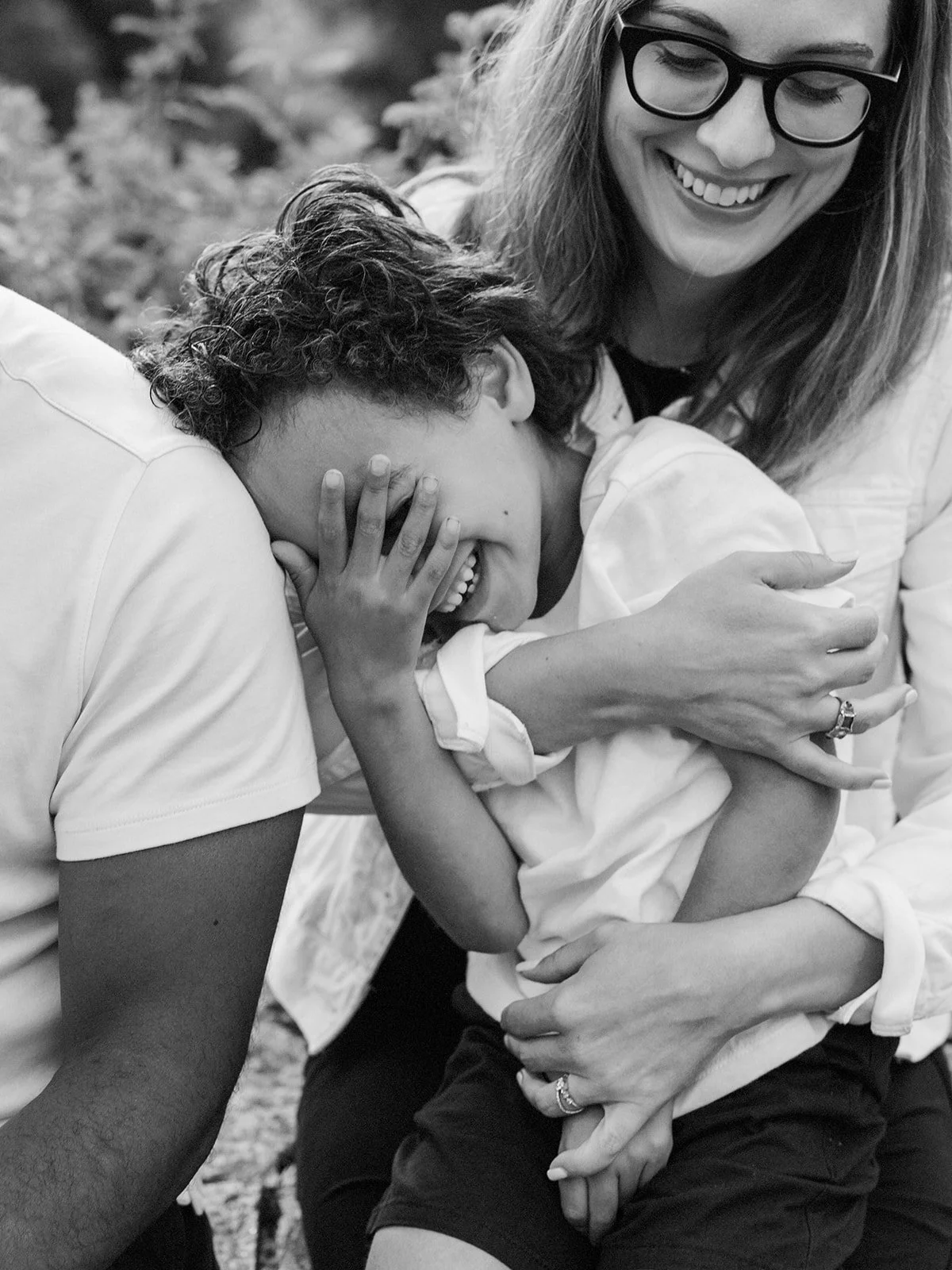 a candid documentary style family portrait on upper Queen Anne in Seattle by Seattle Family photographer Ryan Flynn