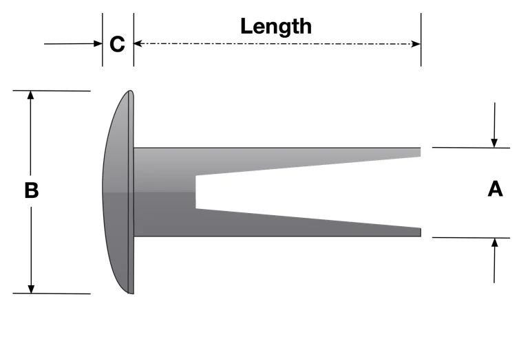 Large Truss Head Split Rivet