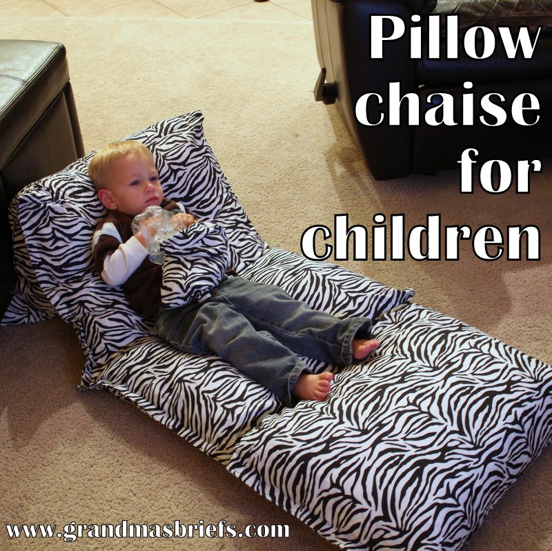 How to make a pillow chaise for children