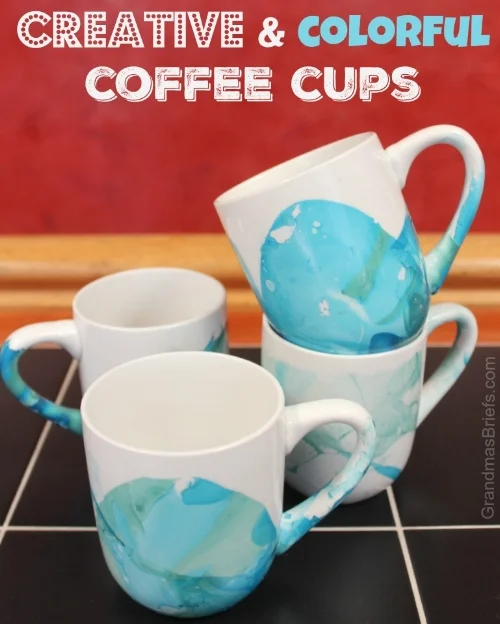 DIY gift: Creative and colorful coffee cups