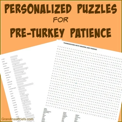 Personalized puzzles for pre-turkey patience
