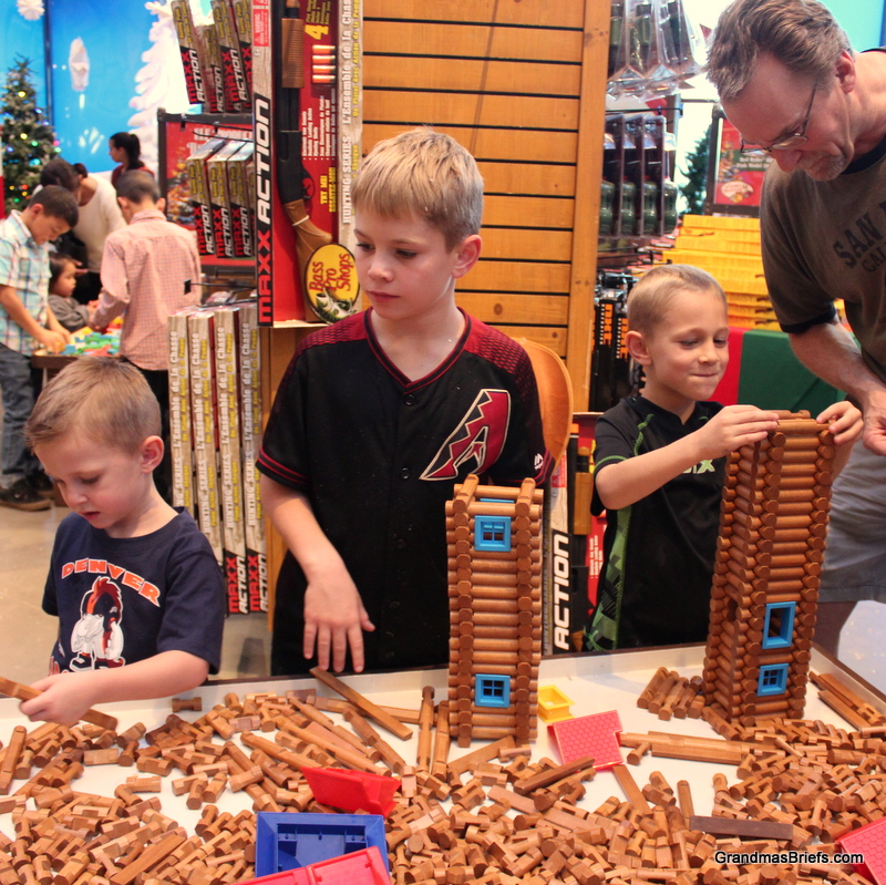  They've never seen so many Lincoln Logs! 