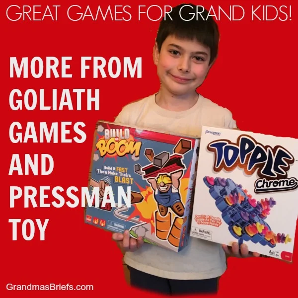 Build or BOOM and Topple Chrome: New from Pressman Toy and Goliath Games (review)