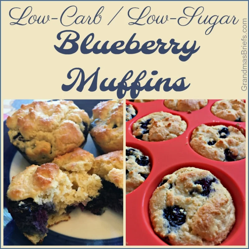 Low-Carb, Low-Sugar Blueberry Muffins