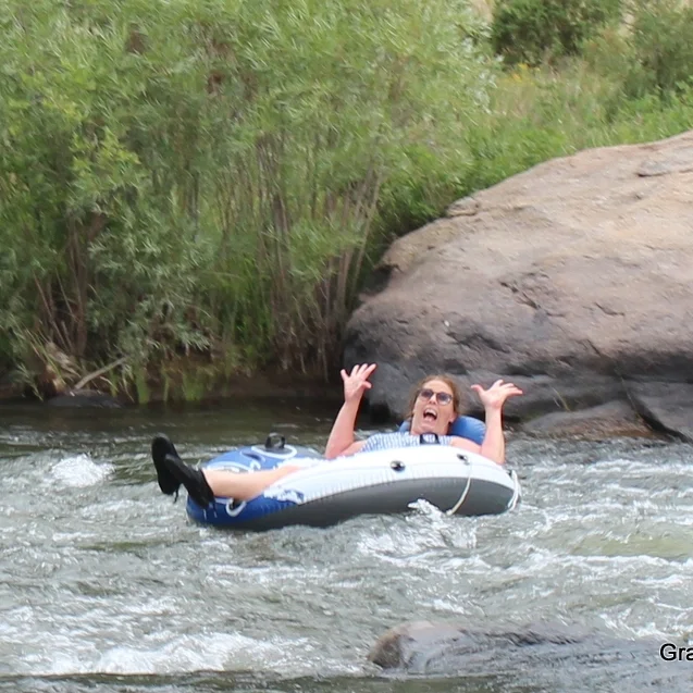 Gramma goes tubing
