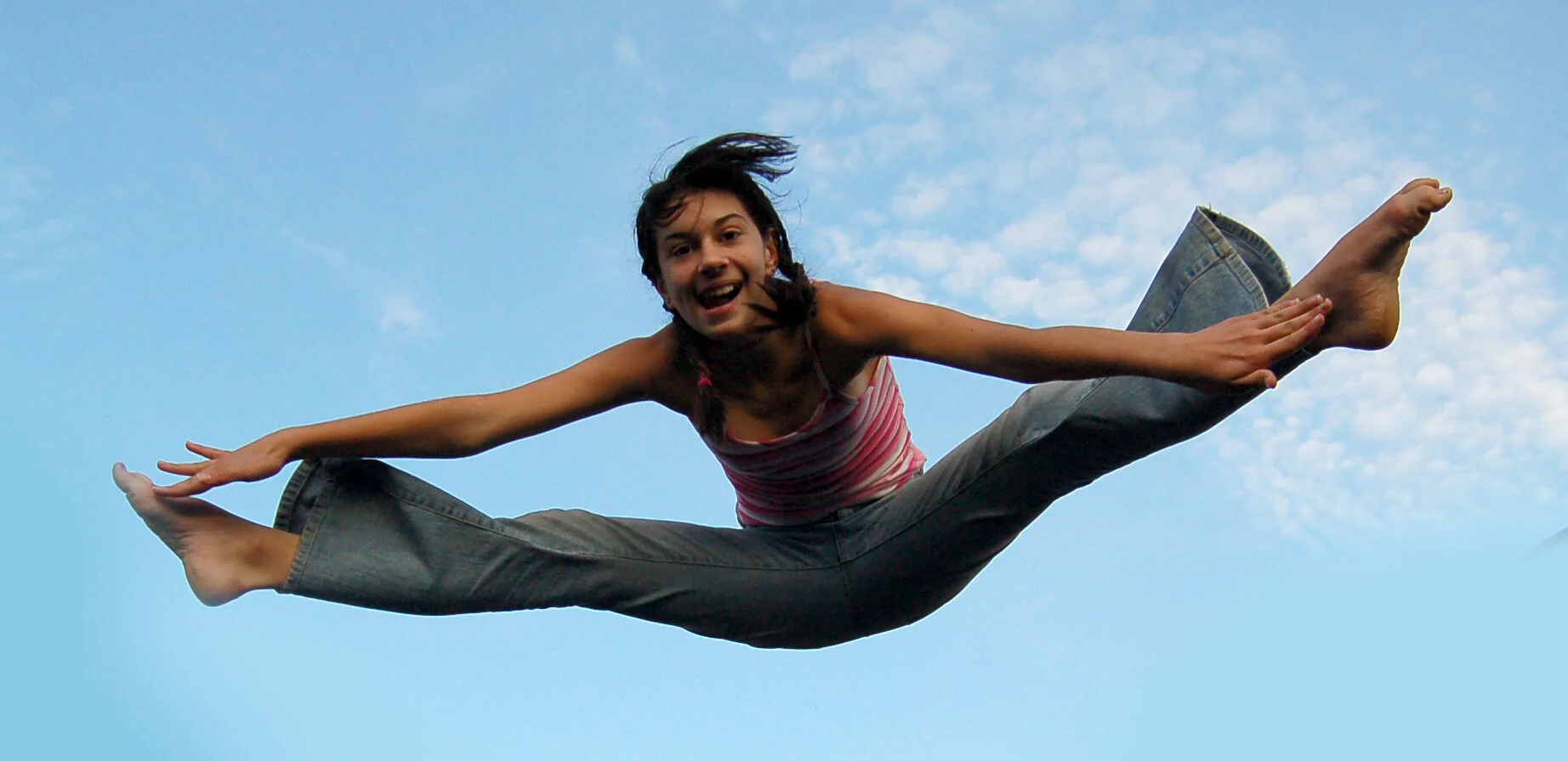 Jumping for joy