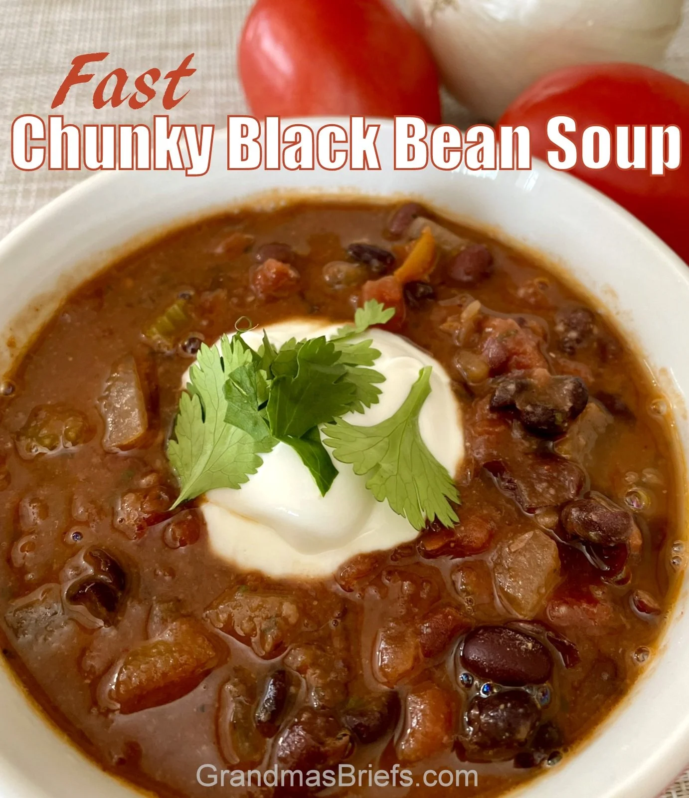 Fast and Chunky Black Bean Soup