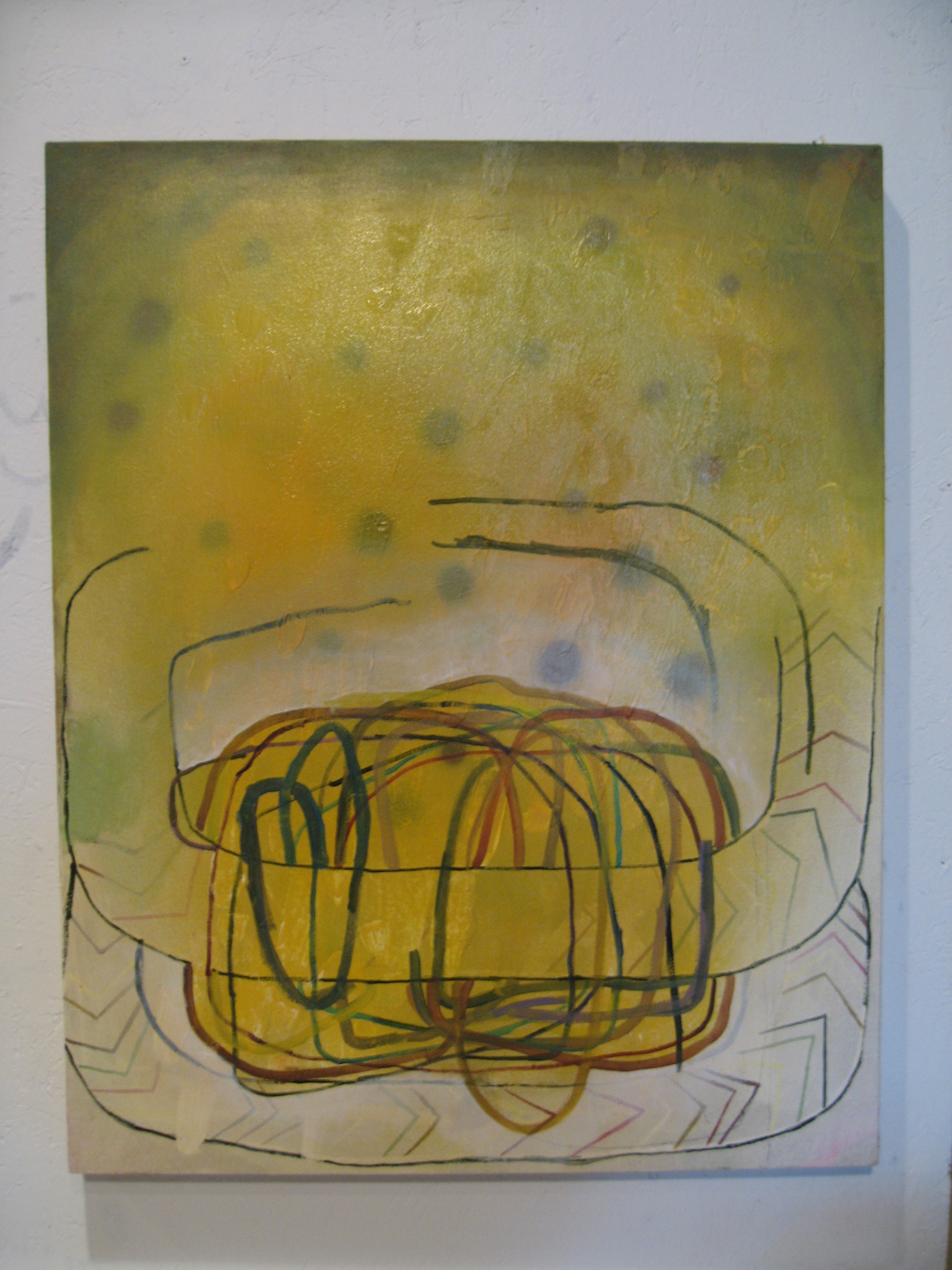 Carousel & Time Travel acrylic and spray paint on canvas