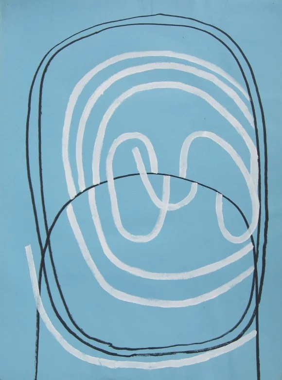 Resting Ellipses acrylic on paper 24"x36"
