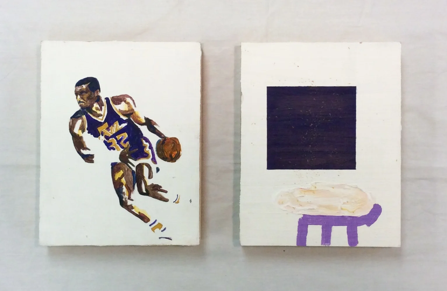 32 diptych - acrylic on panel 20"x14"