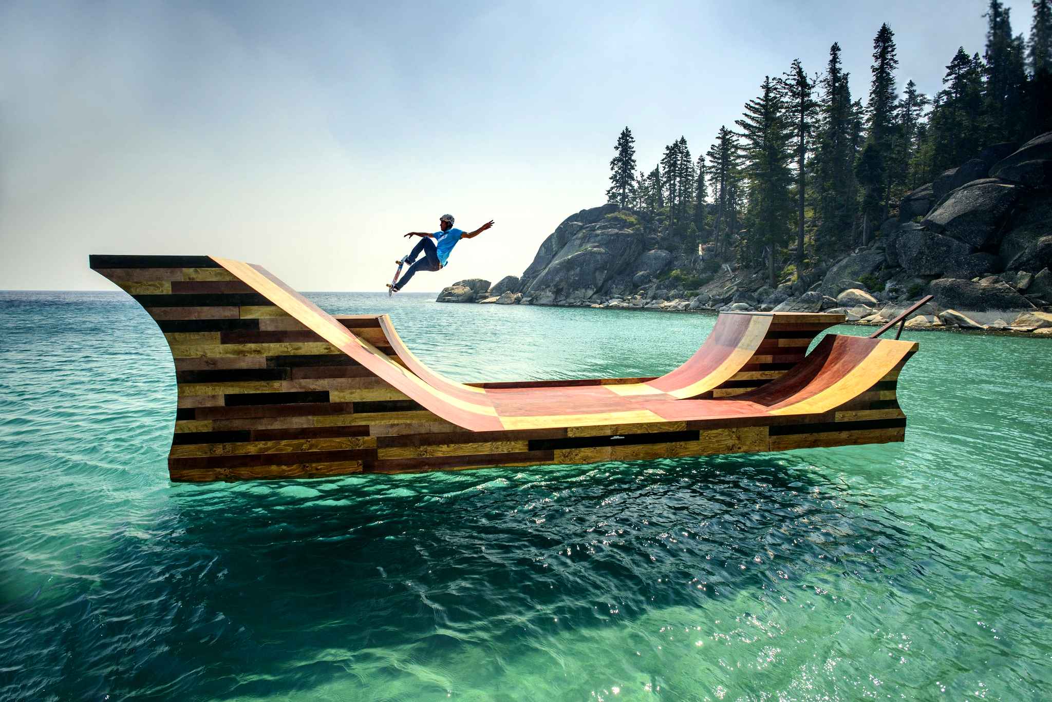 Bob Burnquist in Lake Tahoe. Ramp designed by Jerry Blohm and Jeff King. Made possible by Visit California 's dream365 initiative.