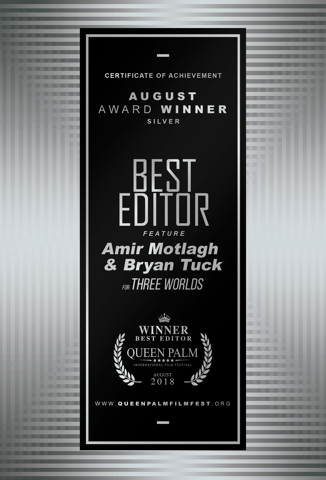 QPIFF SILVER AWARD WINNER CERTIFICATE - BEST EDITOR - FEATURE_FRONT.png
