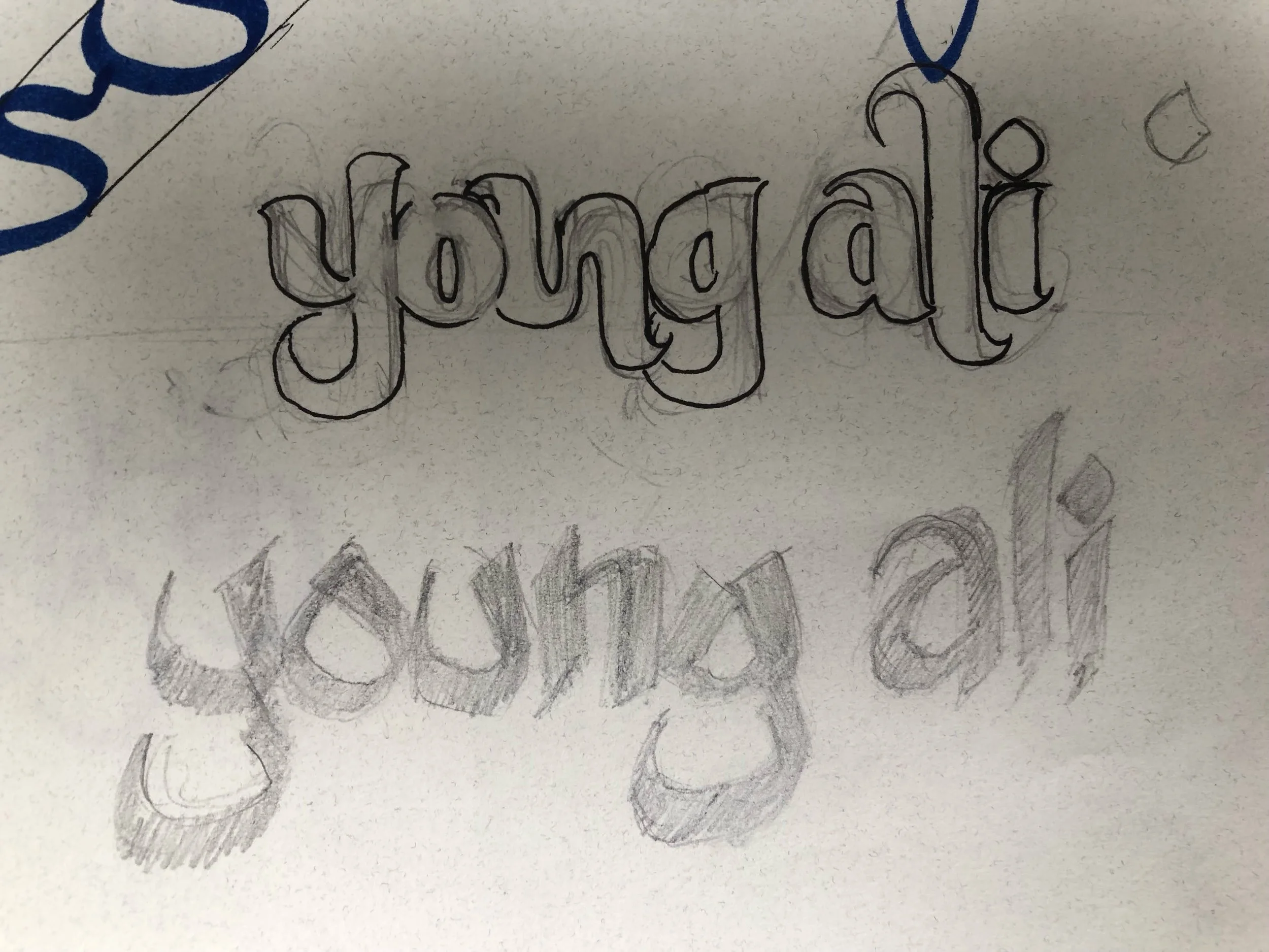 Young Ali: those were the days title design process