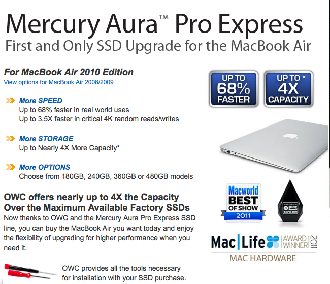Mercury Aura Pro Express SSD