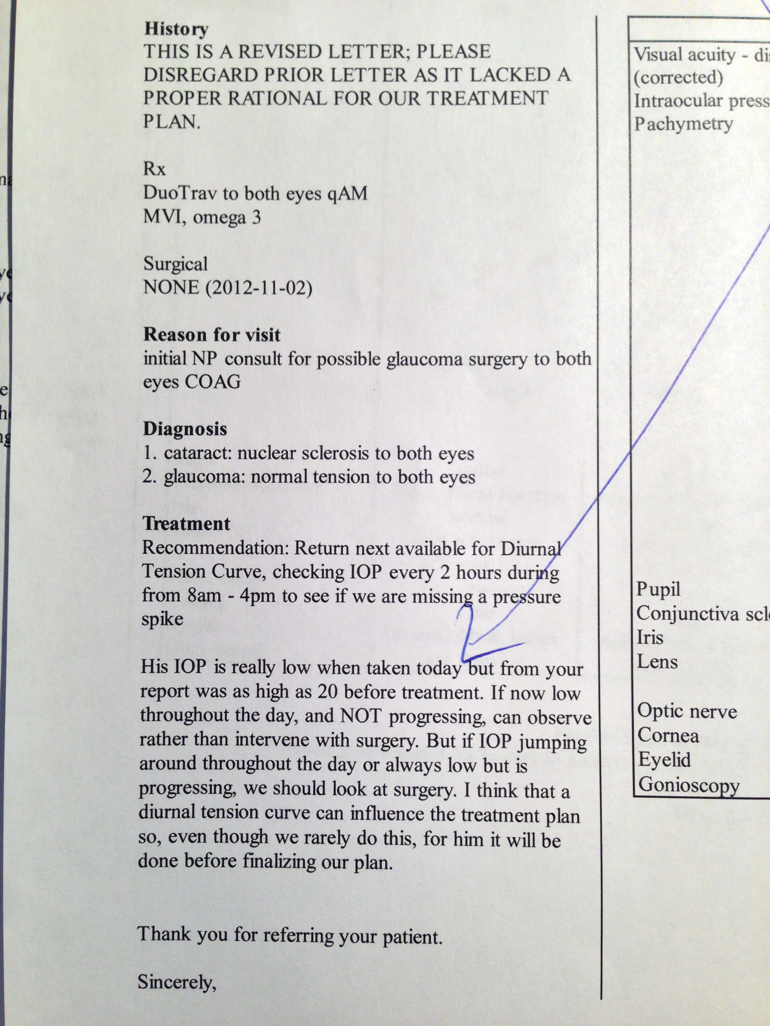 Same NTG patient with rationale for DTC appended