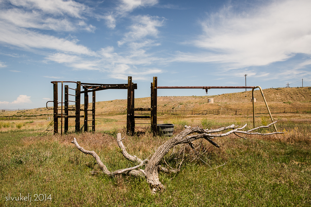 Abandoned School Yard - Hamilton Dome, WY