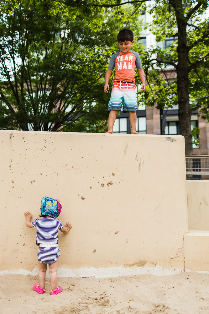  Day 30: Not even the aunt escapes a trip to the playground. 