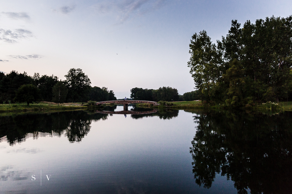  Twilight on the bridge. 