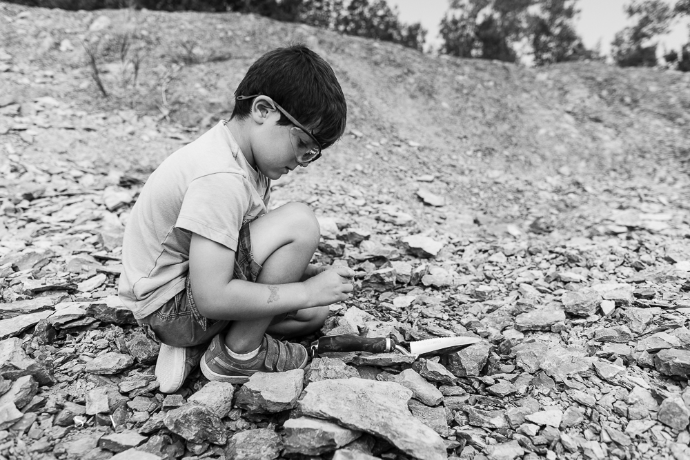  Digging for fossils. 