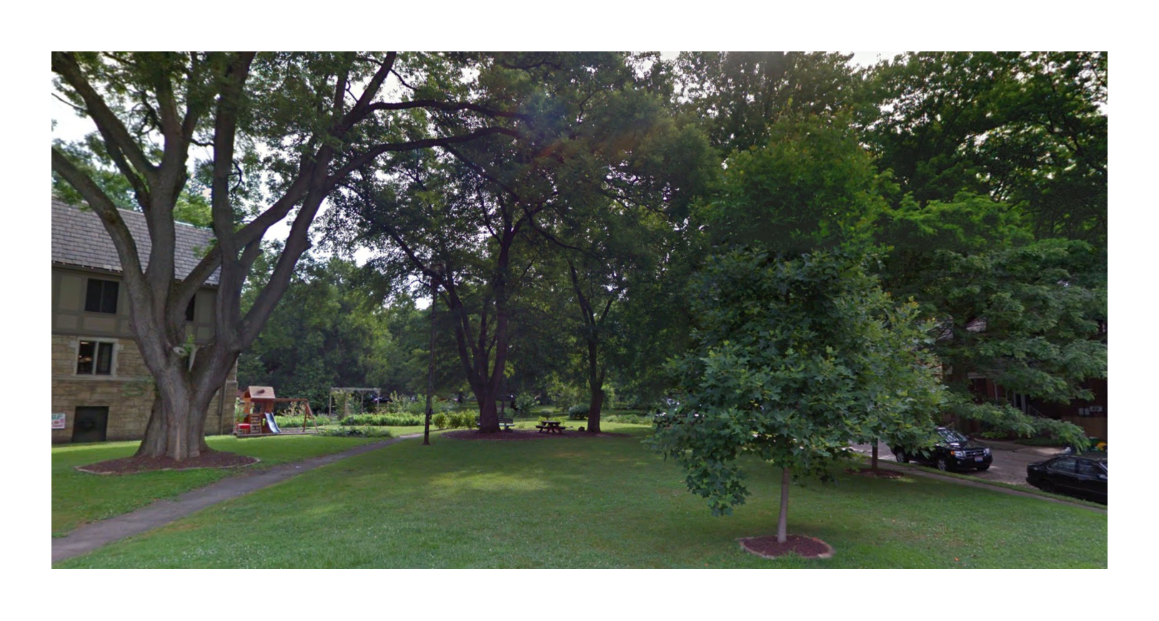 A corner park was transformed from an eye-sore to a welcoming and safe place for children.