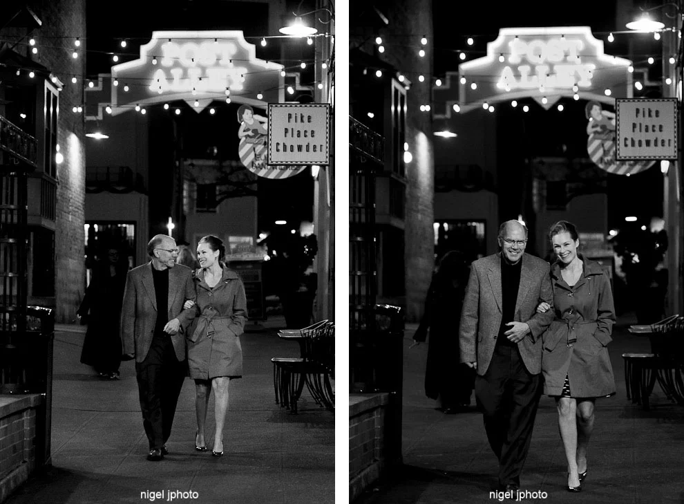 seattle-engagement-photography-middle-aged-couple-walking-post-alley.jpg