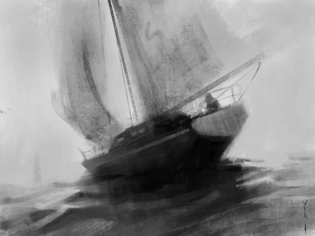 I created this study and then used this as a guide to create a larger painting with oil paint.