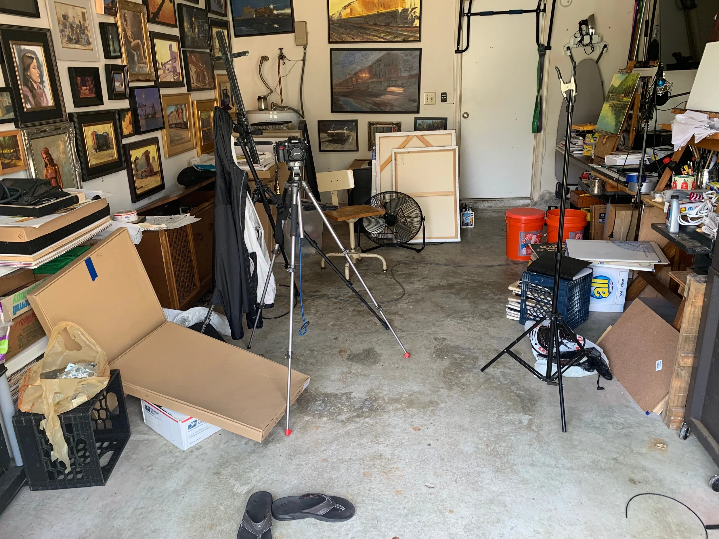 This isn’t even my studio at its worst. But at least I can get some work done now while cleaning out the rest of my art supplies and other crap.