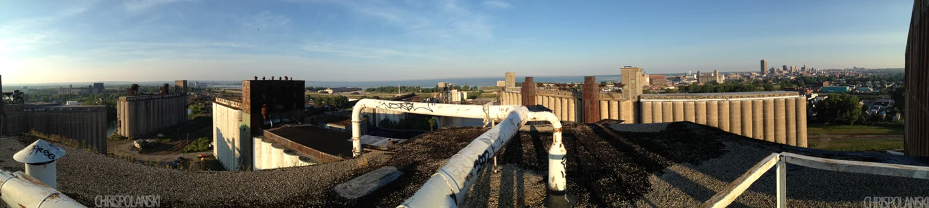 Top of Silo City; Perot Malting Elevator; Buffalo, NY