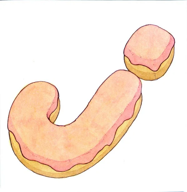 donut, "j"